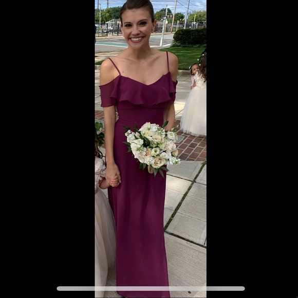 Bari Jay bridesmaid gown 1730 raspberry size 2 - Picture 4 of 6